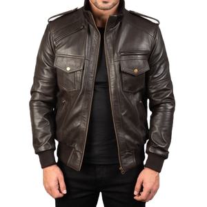 Veste pour homme, veste en cuir d'hiver personnalisée avec doublure chaude, service OEM disponible, veste pour homme - Product Image 1