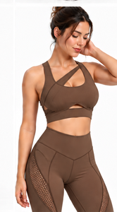 Women Yoga Set <b>Long</b> <b>Sleeve</b> Crop <b>Top</b> High Waist Leggings Two Piece Seamless <b>Stretch</b> Fitness Workout Clothing Gym Pilates Yoga - Product Image 3