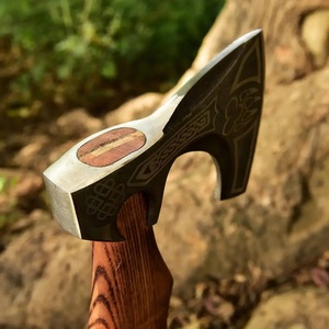 UA Supplies Tomahawks Industriales Forjados a Mano con 4 Hojas de Acero Forjado y Mango de Madera Envuelto en Cuero, OEM ODM, Venta Caliente de Fábrica - Product Image 3