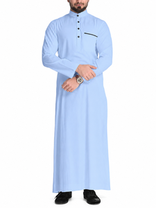 New Custom Solid Colors Long Polyester Cotton <b>Men</b> Clothing Ankle Length Front Button Side Pocket Private Labels - Product Image 1