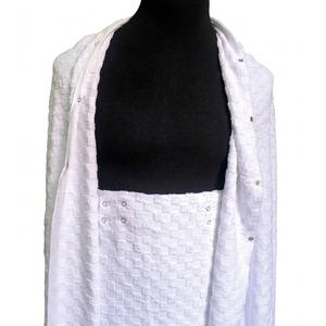 Serviettes Ihram jetables pour hommes avec boutons-pression Velcro, faciles à porter, écologiques, séchage rapide, respectueuses de la peau, ensemble de voyage 2 pièces pour Hajj et Omra - Product Image 4