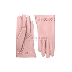 Guantes de cuero para mujer a bajo precio, guantes de invierno cálidos, antideslizantes, para conducir, con pantalla táctil, a la moda. - Product Image 2