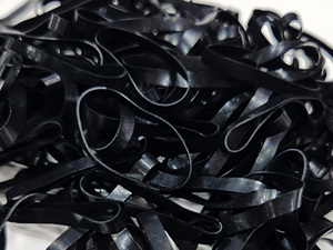 Élastiques à cheveux Uniband en TPU noirs, élastiques de haute qualité, écologiques, unisexes, fabriqués en Corée, pour usage quotidien, emballage en sachet OPP. - Product Image 3