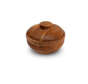 Best Quality Wooden Handmade Luxury Modern Casserole <b>Pot</b> Acrylic <b>Lid</b> Food Warmer Tabletop Kitchen Catering Use In Wholesale - Product Image 4