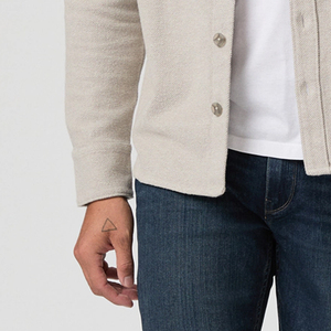 Front Pocket Design Men Button Closure Designer Comfortable Lightweight Apparel Featuring Full Sleeve T Shirt Turn <b>Down</b> Collar - Product Image 3