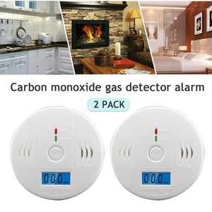 Paquete de 2 Detectores de Gas de Monóxido de Carbono (CO) con Pantalla LCD y Alarma para Seguridad en el Hogar, Solo Logística USPS/TMEU - Product Image 1