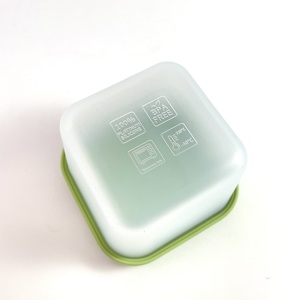 Silicone Baby Food Storage Containers Square Clear, Infant Toddler Lunch <b>Box</b> <b>Snack</b> Boxes, Reusable Freezer & Dishwasher Safe - Product Image 4