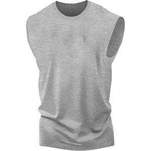 เสื้อกล้ามผู้ชายระบายอากาศได้ดี ผ้าฝ้าย 100% พรีเมียม 275 GSM สำหรับออกกำลังกายและวิ่ง พร้อมโลโก้สั่งทำ - Product Image 3