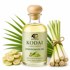 Aceite Esencial de Limoncillo de Tamil Nadu 100% Puro y Natural de Primera Calidad, Destilado al Vapor, para Aromaterapia y Cuidado Facial, Kodai Global Export - Product Image 1