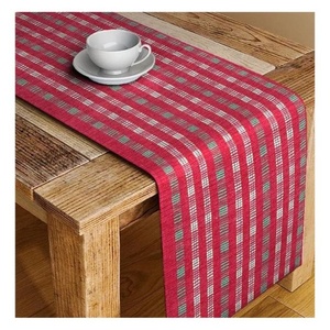 100% Organic Cotton GOTS Certificate Handmade Blue Color Luxury For Family Dinner <b>Table</b> <b>Runner</b> From India Suppliers Guaranteed - Product Image 2