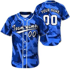 Vente en gros de maillots de baseball et de softball personnalisés pour adultes, à manches courtes, respirants, légers, vêtements de sport - Product Image 3