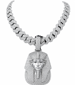 Stock Luxury 925 Sterling <b>Silver</b> Pharaoh Pendant VVS Moissanite Diamonds <b>Silver</b> Plated Hip Hop Style Parties Lifeng Jewelry GRA - Product Image 1