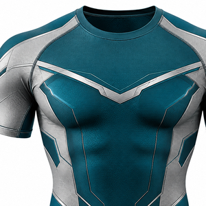 T-shirt de compression athlétique pour homme, séchage rapide, performance, sous-vêtement technique, gym, entraînement, course à pied, extensible, sportswear - Product Image 6