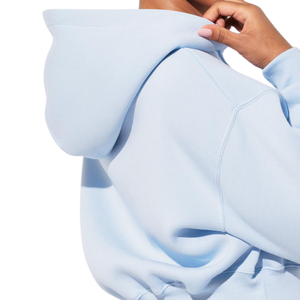 Custom Women <b>Cropped</b> Full <b>Zip</b> Hoodie Relaxed Fit Fleece Sweatshirt Customized Logo OEM Streetwear Manufacturer - Product Image 4