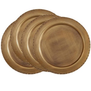 Durable Metal Charger <b>Plate</b> For Daily Dining Use Table Decor Stylish Finish Elegant Design Premium Quality - Product Image 1