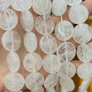 Cuentas de cristal blanco, cuentas de piedras preciosas naturales en hebra para la fabricación de joyas y manualidades DIY - Product Image 6