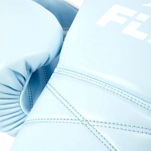 ถุงมือชกมวยหนังวัวสีน้ำเงิน Fly Blue แบบมืออาชีพ สายรัดข้อมือปรับได้ ปิดด้วยแถบตีนตุ๊กแกแบบปรับแต่งได้ - Product Image 3