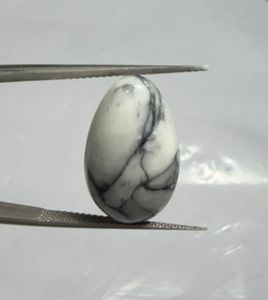 Cabochon de Jaspe Pinolithe Naturel, Pierre Précieuse en Cristal pour Création de Bijoux, Fourniture de Pierres de Guérison, Blanc et Noir - Product Image 1