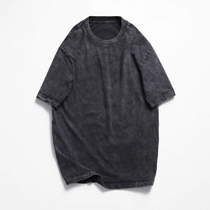 T-shirt imprimé en polyester/coton délavé respirant et écologique pour hommes et femmes, grandes tailles, personnalisation du logo avant, séchage rapide - Product Image 3