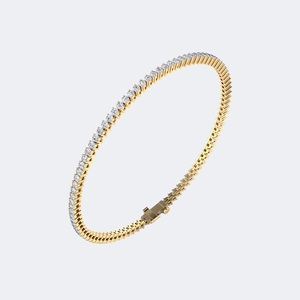 3.60CTW Princess Prong <b>Set</b> Diamond Line Bracelet - Product Image 6