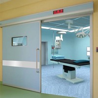 Puerta corredera médica de laboratorio de Hospital, puerta de sala limpia, puertas de sala de operaciones deslizantes herméticas médicas para clínica de Hospital