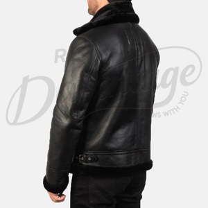 Rugged Triple-Zippered Chest Biker Outerwear with Tactical Epaulettes Wholesale Heavy-Duty Genuine Hide Racing Shell - Product Image 4