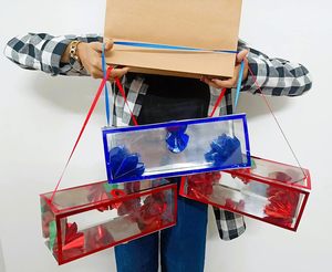 Colorful Plastic Dice <b>Box</b> With Transparent Panels And Handle For Kids <b>Magic</b> Tricks - Product Image 3