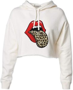 Sweat à capuche court streetwear pour femme - Fournisseur ODM, logo frontal, 100 % coton molletonné - Product Image 6