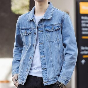 เสื้อแจ็คเก็ตยีนส์ผู้ชาย สไตล์ลำลอง ติดกระดุมด้านหน้า สีพื้น ทรงปกติ ผ้าฝ้ายสโตนวอช แห้งเร็ว ระบายอากาศได้ดี เหมาะสำหรับใส่ในฤดูหนาวและฤดูใบไม้ร่วง - Product Image 6