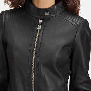 Original Leather Women Quilted <b>Jacket</b> Handcrafted Embroidery Letter <b>Sequins</b> Design Breathable Eco-Friendly Winter Fashion New - Product Image 5