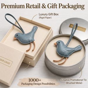 <b>Custom</b> Logo Soft PU Leather JR Brand <b>Keychain</b> for Boutique Gift Shops - Product Image 4