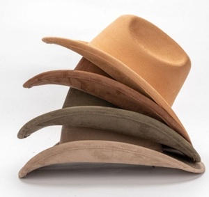 Fashion Suede Cowboy <b>Hat</b> New <b>Hat</b> for <b>Men</b> Women Casual Party Wide Brim Cowboy <b>Hat</b> - Product Image 1