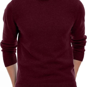 Sudadera de Punto con Cuello Redondo para Hombre, Color Sólido, Corte Regular, Informal, 100% Algodón, Logotipo Personalizado, Ropa de Invierno - Product Image 4