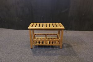 Modern Wooden <b>Stool</b> Handmade Minimalist Design Solid Teak Wood Home Furniture <b>Bathroom</b> Living Room Apartment Use Model ST003 - Product Image 2