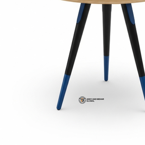 Black Meena Wooden <b>Stool</b> – Handcrafted Hand Painted Decorative Round Accent <b>Stool</b> / Designer Side <b>Table</b> - Product Image 4