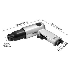 Martello Pneumatico Compatto con Impugnatura a Pistola, 3500 BPM, Corsa 2,76 Pollici, 4 Scalpelli, Trapano Pneumatico con 4 Accessori per Foratura - Product Image 2