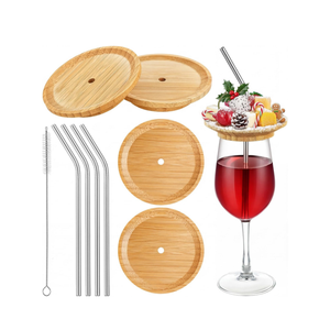 Plateau à charcuterie rond en bambou de qualité supérieure avec trou, mini-planche à charcuterie pour les fêtes, en provenance du Vietnam - Product Image 1