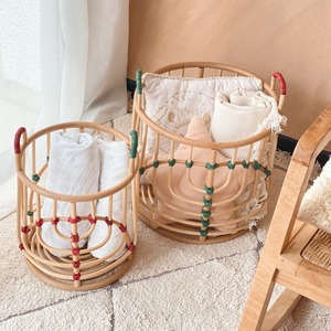 Great quality home essentials rattan cane <b>hamper</b> <b>basket</b> xmas holiday themed storage <b>baskets</b> - Product Image 4