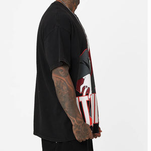 Camiseta Casual de Verano para Hombre, Estilo Vintage, con Estampado de Anime Itachi Uchiha, Tejido de Poliéster/Algodón, Lavado, Corte Holgado, Manga Corta - Product Image 4