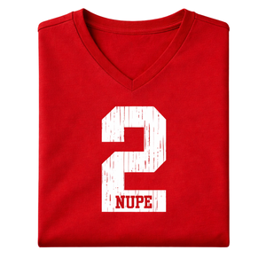 T-shirt col en V Kappa Alpha Psi Number 2 Klub rouge, vêtement de fraternité grecque avec motif audacieux, confort premium et coupe élégante - Product Image 6