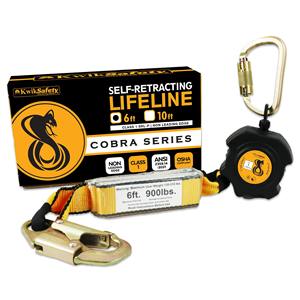 Nouvelle ligne de vie auto-rétractable Cobra 20' Classe 1 SRL ANSI OSHA, équipement de protection individuelle (EPI) pour la construction et la toiture - Product Image 3