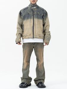 Chaqueta Vaquera Reflectante de Alta Visibilidad para Hombre, Ropa de Calle, Abrigo Vaquero de Moda - Product Image 4