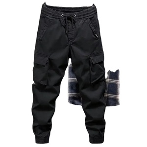 Trendy Casual Breathable Cotton Flame Retardant Work Pants Loose <b>Cuffed</b> Solid Color Men's American Style Loose Fit <b>Trousers</b> for - Product Image 3