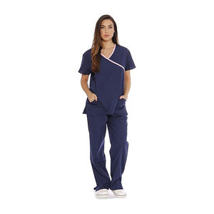 Ensemble de blouses et pantalons d'infirmière pour femmes, col en V, tissu sergé extensible respirant, uniformes d'infirmière par Waseem Impex - Product Image 1