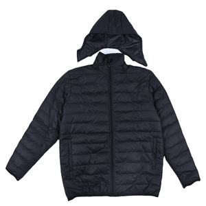 Chaqueta Acolchada Ligera con Capucha para Hombre, de Lona, Transpirable, con Cremallera Completa, Color Sólido, Casual, de Invierno, con Logotipo Frontal - Product Image 2