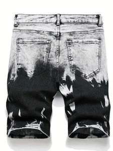 Pantalones cortos de mezclilla para hombre al por mayor, estilo casual, rectos, holgados, hasta la rodilla, para uso urbano, personalizados - Product Image 3