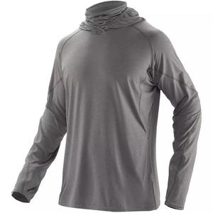 Men's Solid Casual Front Performance Hoodie Breathable Outdoor Sports <b>Hooded</b> <b>Shirt</b> Long Sleeve Lightweight Anti-UV Activewear - Product Image 4