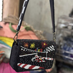 Embroidery Crafts, Cross-stitching & <b>Needlework</b> Vintage Bag Purse Embroidery Crafts Handbag Multi-Color Seed Bead Eco-Friendly - Product Image 4