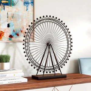 Sculpture de Grande Roue en Marbre Faite à la Main, Décoration de Table Artistique Abstraite Minimaliste, Design Industriel pour Salon et Décoration Intérieure - Product Image 6