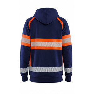 Sweat-shirt à capuche unisexe pour adulte, couleur lime, avec bas noir, prix de gros abordable, idéal pour la sécurité - Product Image 3